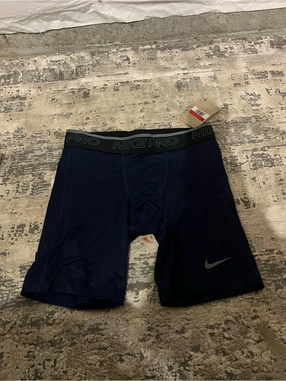 NWT Nike Navy Blue Pro Training Compression Bike Shorts Size Large